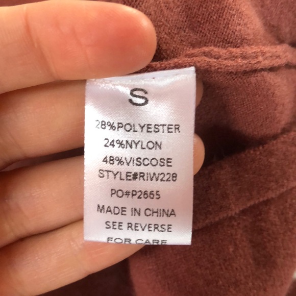 NWT ROOLEE Maroon Ringer-Style Sweater Dress Size S - Picture 6 of 7